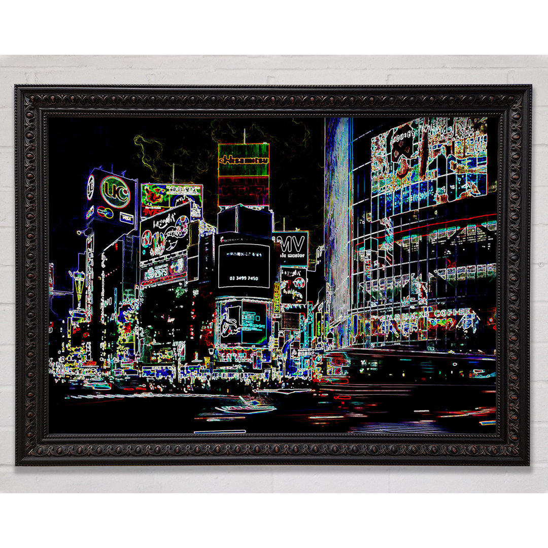 Gerahmtes Leinwandbild London Night Life Framed Print