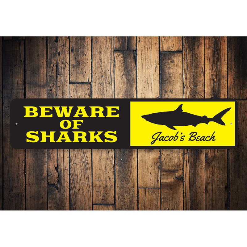 Plaque en aluminium Shark, H 4 po x l 18 po x P 0,04 po, Oui