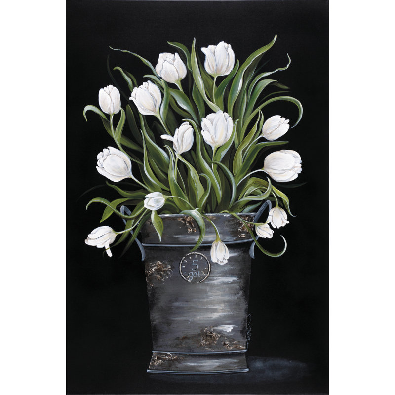 Bouquet d'anniversaire, H 12 po x l 8 po, Non, Toile tendue