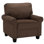 Fauteuil rembourré en microfibre Lyndzey pour le salon et la chambre à coucher