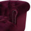 Fauteuil d'appoint capitonné, velours bourgogne-969915526