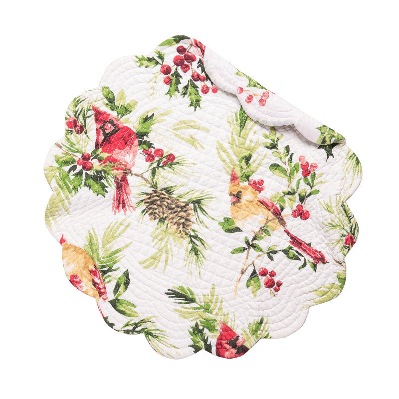 Ruby Cardinal Round Placemat S/6