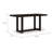 Nea Counter Height Dining Table, 76 Inch Dark Grayish Brown Wood