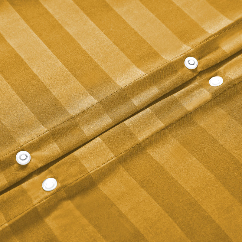 Microfibre 250 Thread Count Reversible Modern & Contemporary Reversible Duvet Cover Set, Kingsize, Ochre