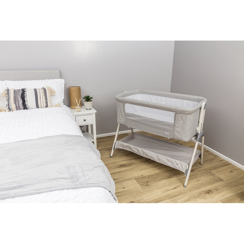Snoozie Cot Bed, Light Grey