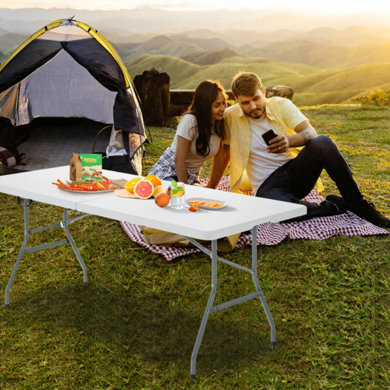 Portable Folding Camping Table With Carrying Handle For Picnic