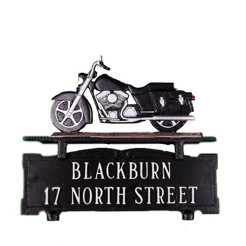 Aluminum Mailbox Sign, Black/Chrome