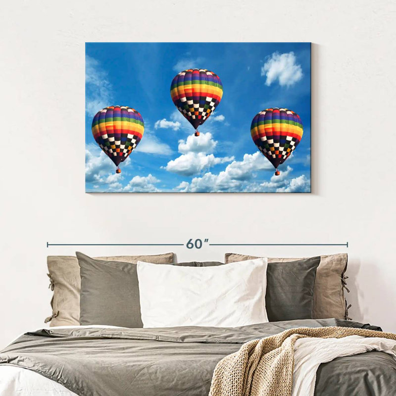 Triple montgolfière, H 30 po x l 45 po