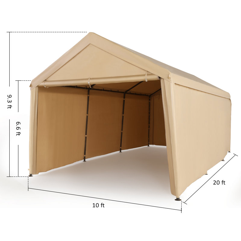 10' W x 20' D Garage