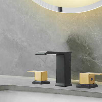 8 po Robinet pour salle de bain à 2 poignées et 3 trous Waterfall