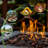 28In Outdoor Propane Fire Pit Table, 50,000BTU, Outside Gas Dinning Fire Table With Lid, Rattan & Wicker-Look, Lava Stone, ETL Certification, With Adjustable Flame Apply To Garden Patio Backyard