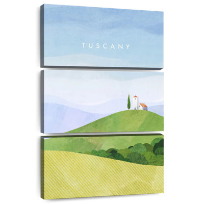 Affiche de voyage rétro Nicci Tuscany