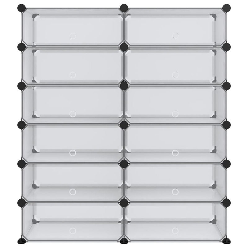 12 Pair Shoe Rack, Clear