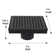 6" Square Shower Drain with Zero Pattern Grate