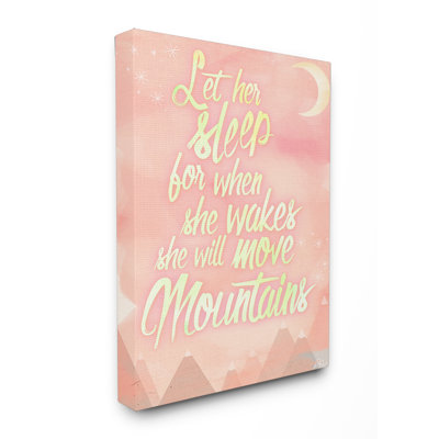 «Let Her Sleep Water Mountains», art sur toile