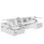 Canapé modulaire en forme de U, canapé modulaire en velours côtelé de style minimaliste moderne