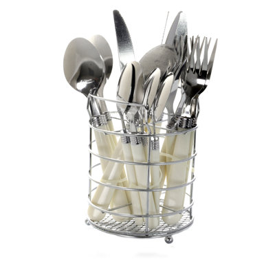 17 Piece 18/10 Stainless Steel Flatware Set, Service for 4