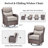 Polygala 5-Piece All-Weather Wicker Patio Rectangle Metal Fire Pit Table Conversation Set With Swivel Gliders, Sofa And Side Table For Outdoor-1845279552