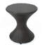 Table d'appoint d'extérieur en osier brun de 16 pouces Hourgla