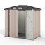 Remise extérieure en métal l 6 pi x P 4 pi avec plancher pour patio, jardin, pelouse