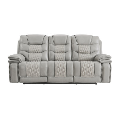 88'' Faux Leather Reclining Sofa