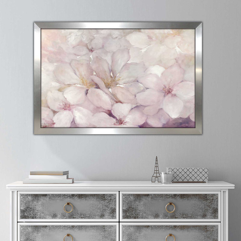« apple florales », reproduction de peinture à l’acrylique, H 21,5 po x l 27,5 po x P 0,75 po