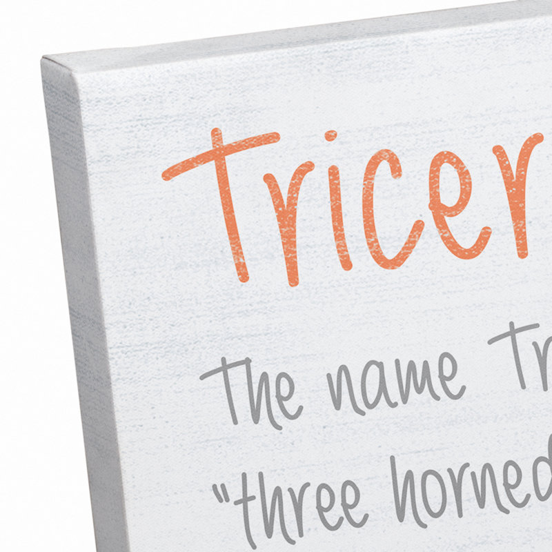 Art sur toile tricératops facts Mcallier