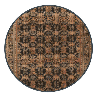 Machine Washable Art Deco Brown Area Rug
