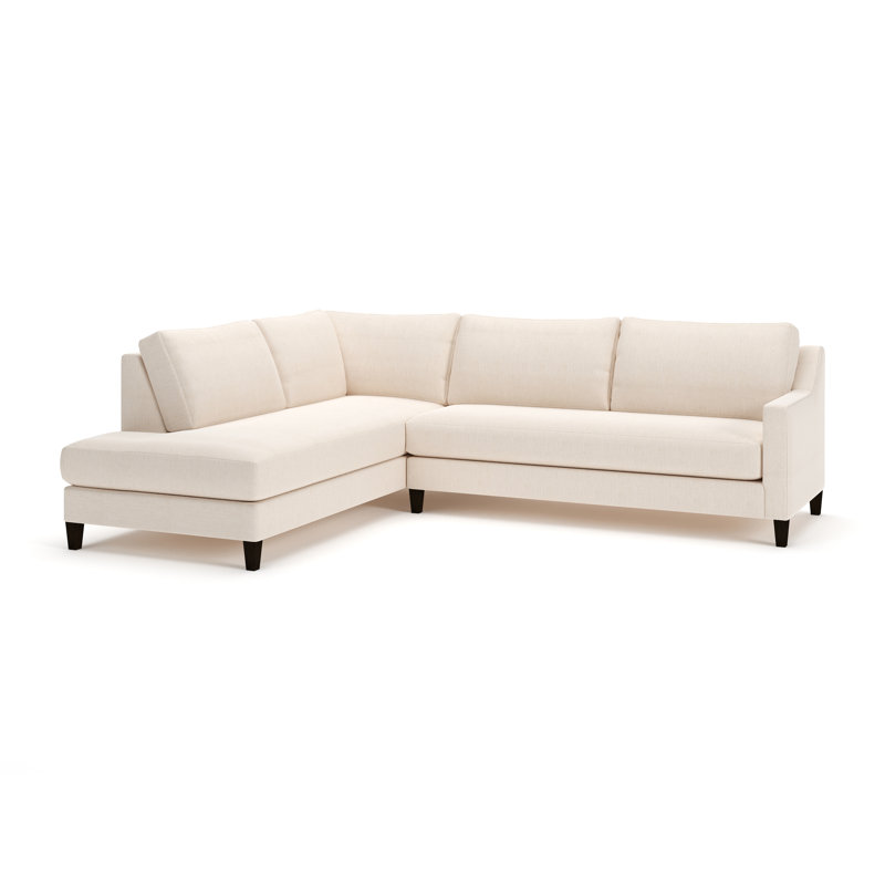 Baker 2-PC Upholstered Sectional, Left Hand Facing, Nomad Eggshell