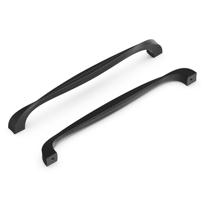 Twist Collection Handle Pull - 8-13/16" Center to Center Cabinet Pull Black Iron - Transitional Hardware for Drawers & Cabinets