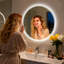 Miroir de salle de bain rond à DEL sans cadre rétro éclairé avec lumières-1680824691-1680824683