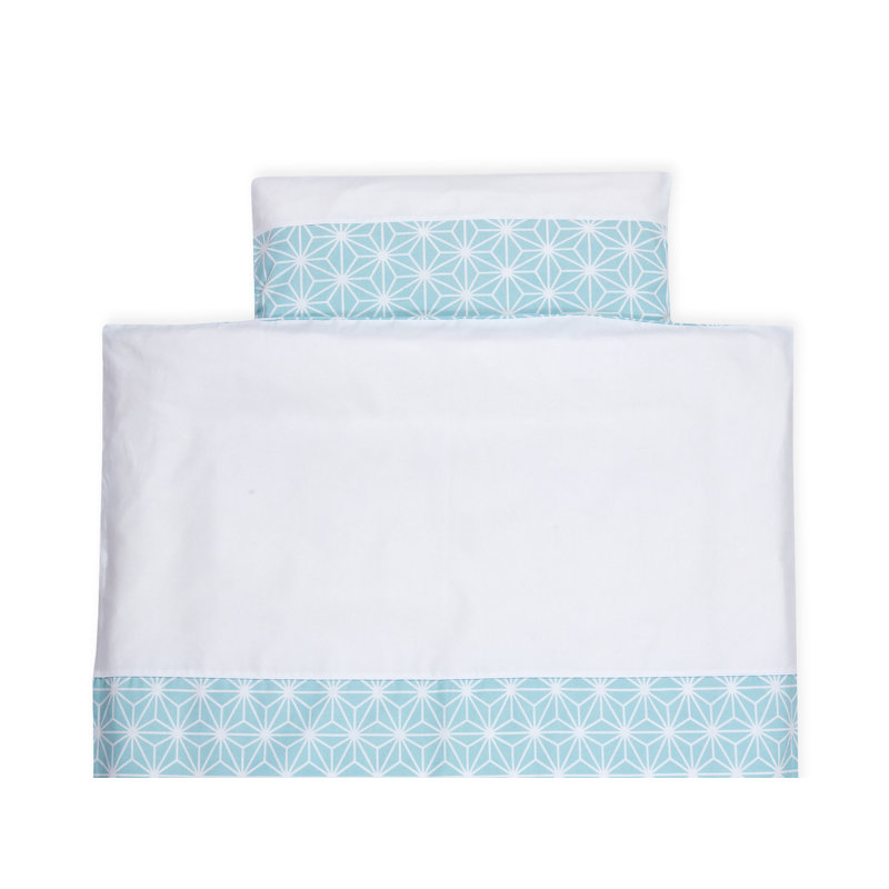 Thin Diamonds Children's Duvet Set, 100 x 135cm Duvet Cover + 1 Pillowcase (40 x 60), Blue/White