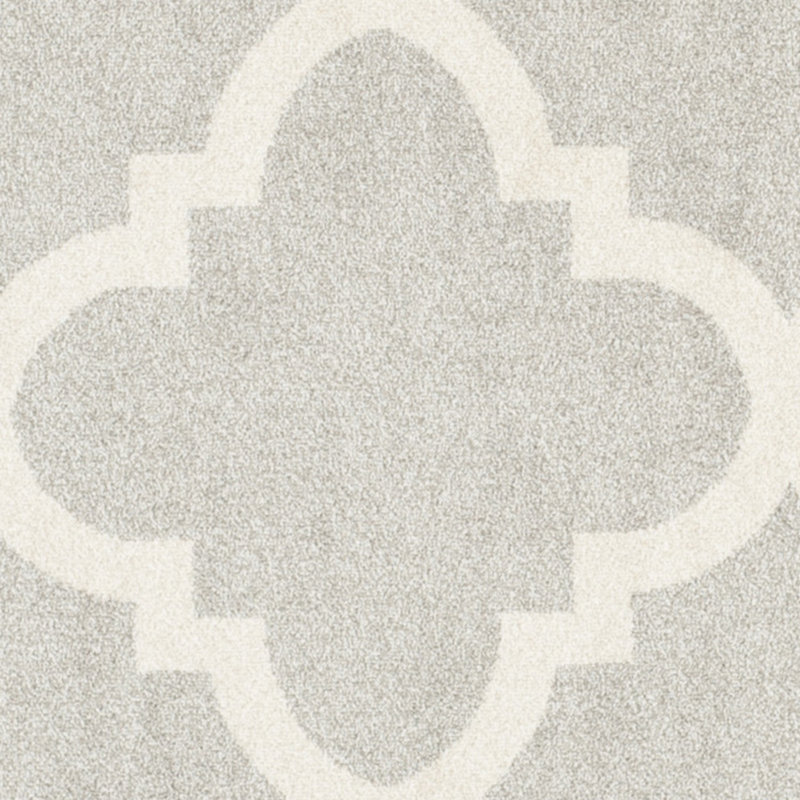 Ammundsen Geometric Light Grey/Beige Area Rug, Square 9'