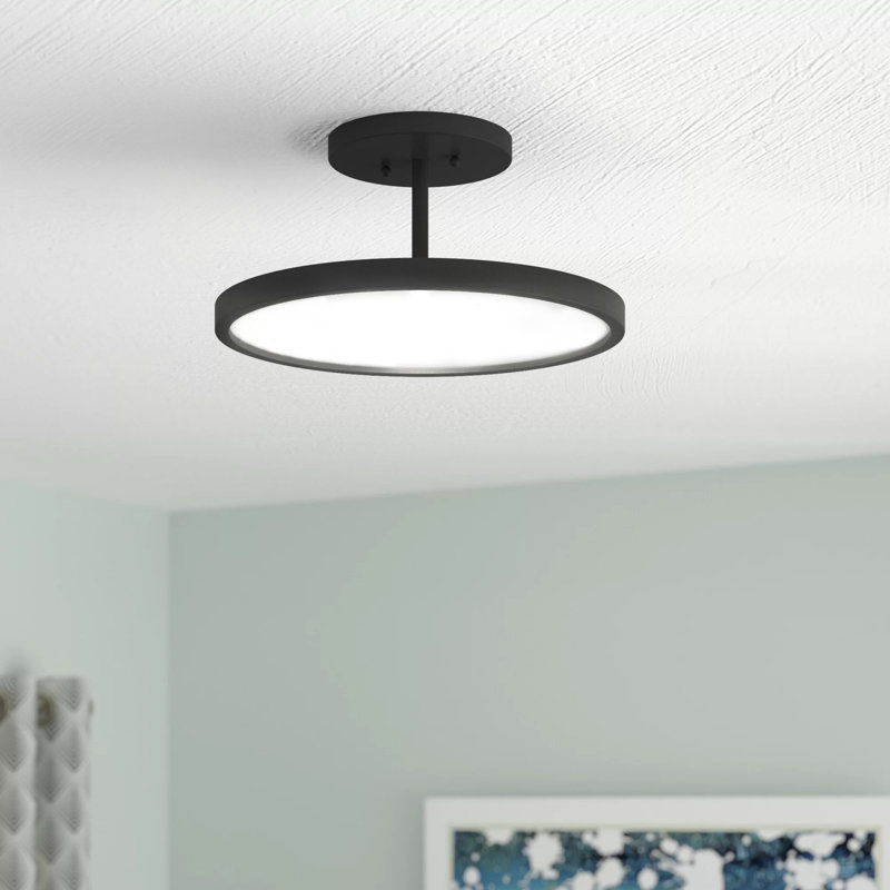 Vanwingerden Acrylic LED Semi Flush Mount, Oil Rubbed Bronze