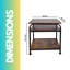Aishlin Rustic 3 Tier Side Table with Metal Frame and Storage Shelves End Tables Living Room