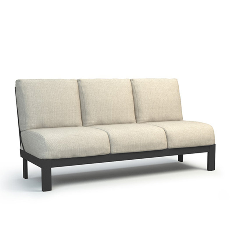 Elements Armless Sofa With Modular, Solve Linen, Carbon