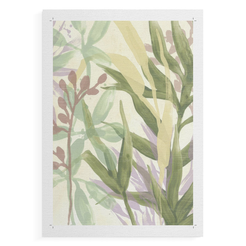 Dreamy Tropical Leaves II - Impression sur toile seulement - NON CADRE, H 36 po x l 24 po