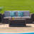 Alderman Faux Rattan Sofa with All-Weather Cushions-1351006508