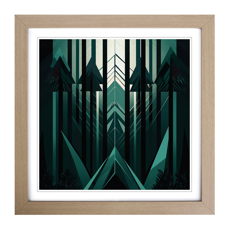 Single Picture Frame Print on Wood, Black