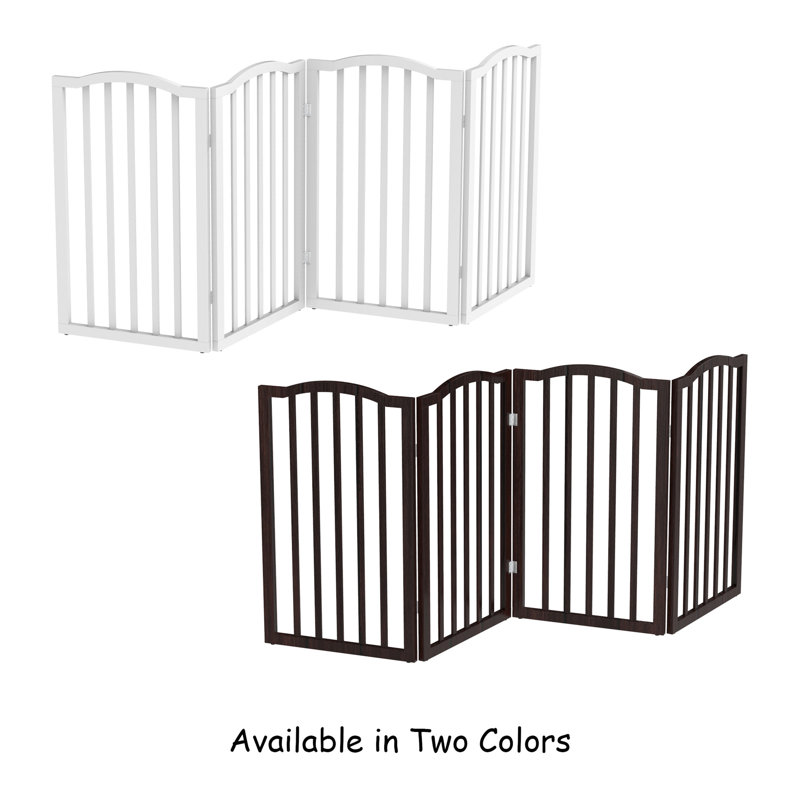 PETMAKER 4-Panel Indoor Foldable Pet Gate, White