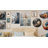White Grey Cherry Blossum Harmony I Plants & Flowers Wall Decor on Metal