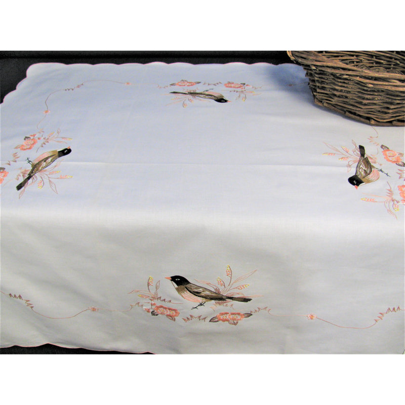 Frierson No Pattern And Not Solid Colour 100% Cotton Square Table Topper