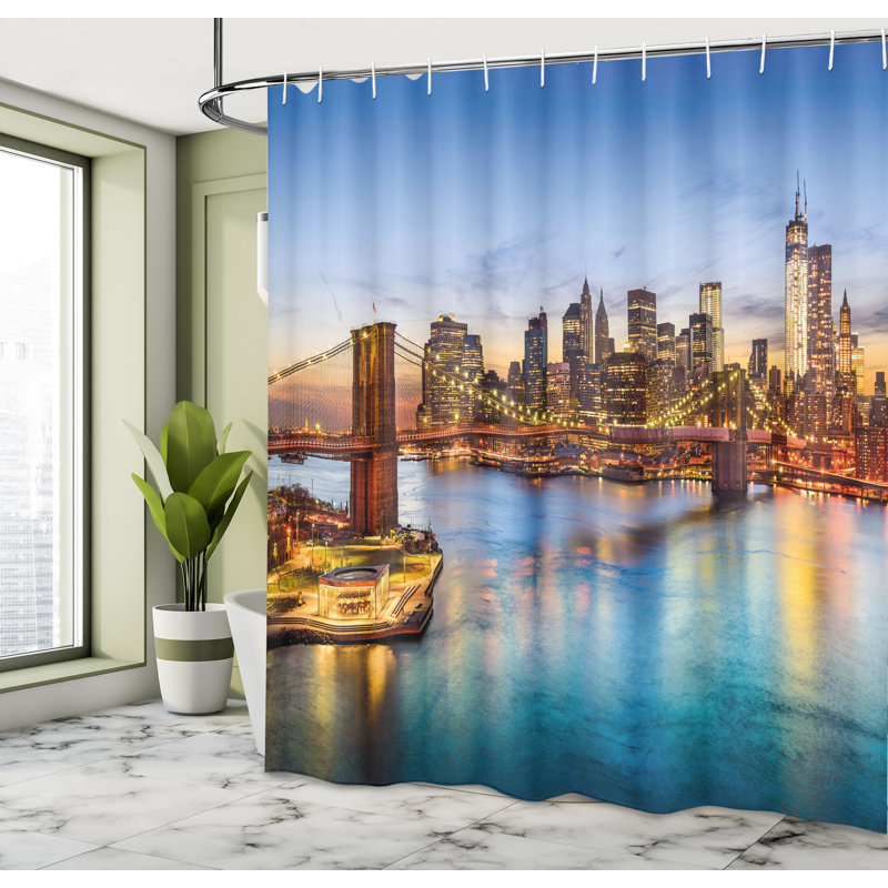 Rideau de douche Ambesonne États-Unis New York City, H 75 po x l 69 po