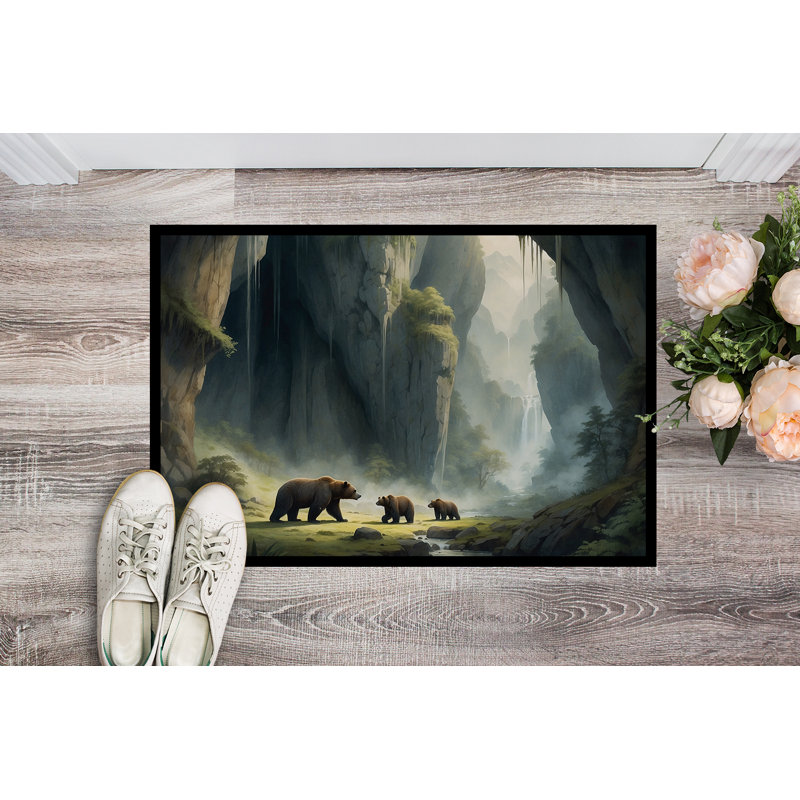 Cave Bears Doormat, 18" W x 27" L