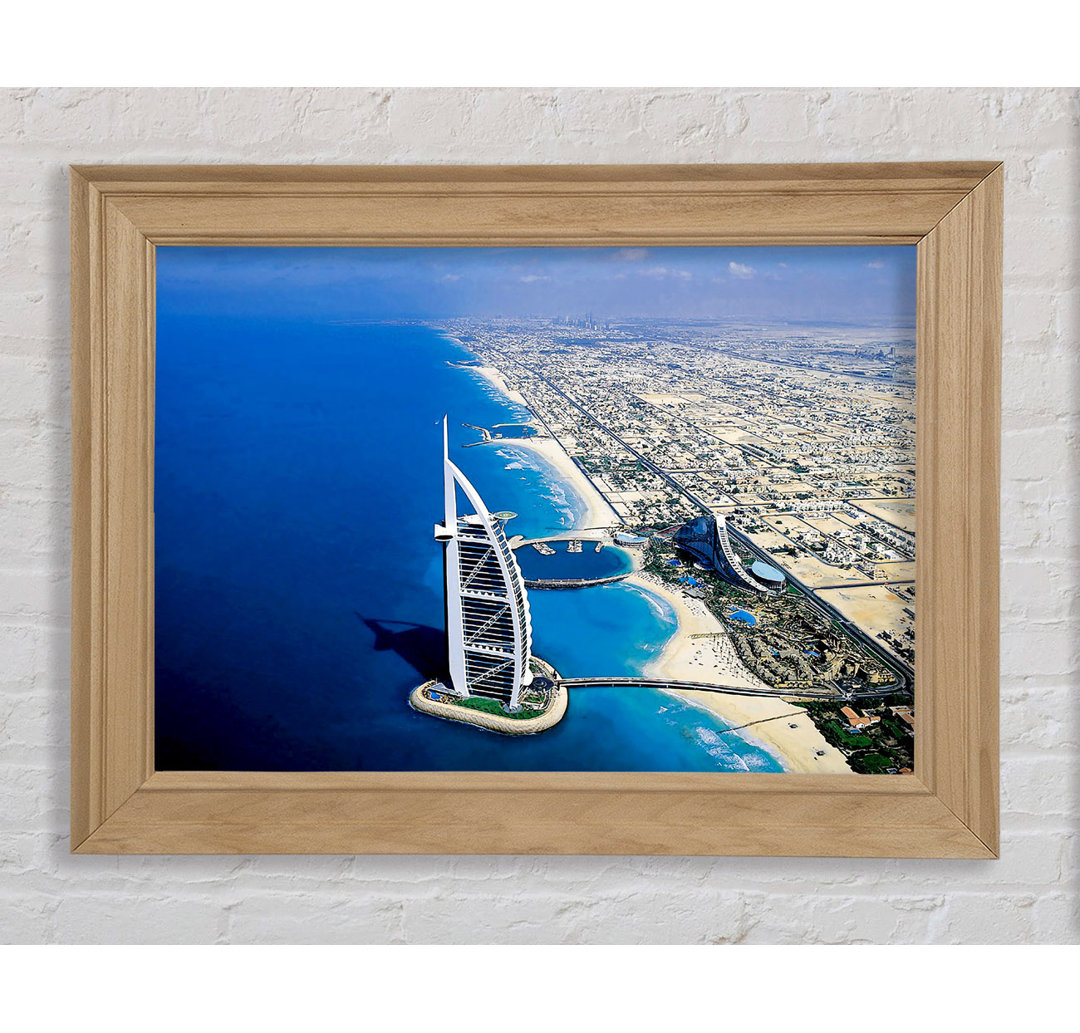 Dubai Beach Front Gerahmter Druck