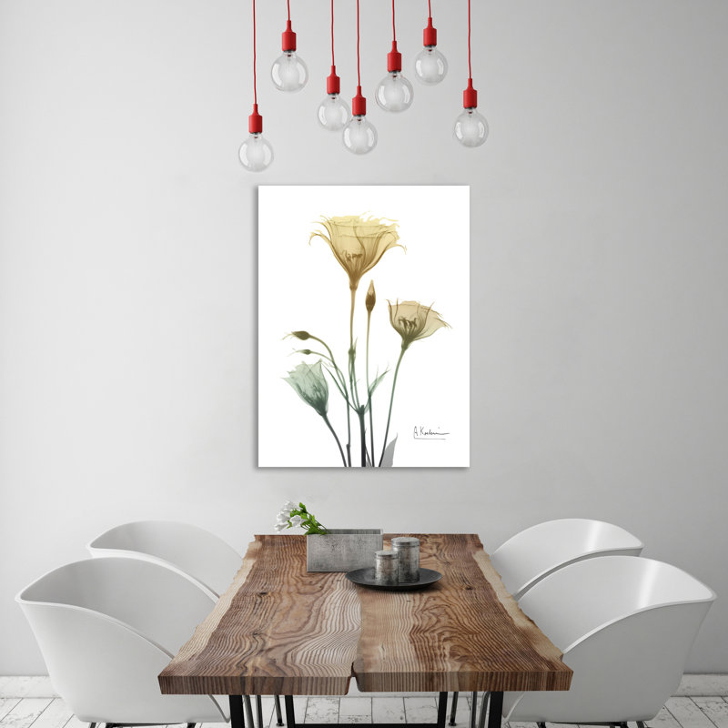 Ocre Bloom 1 - Impression sur toile tendue, H 16 po x l 12 po