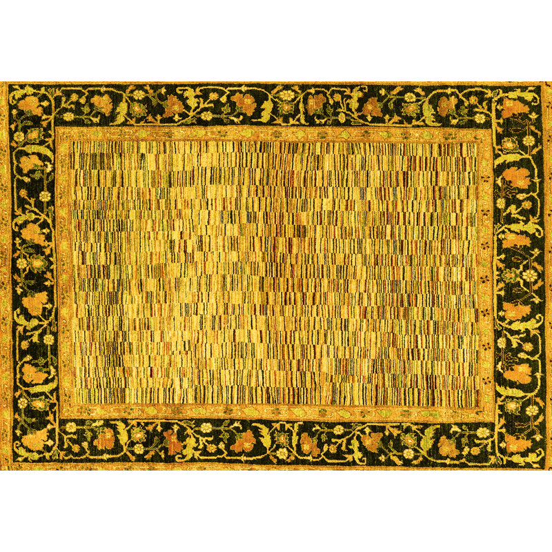 Tapis abstraits jaune 1830, Rectangle 7 pi x 9 pi