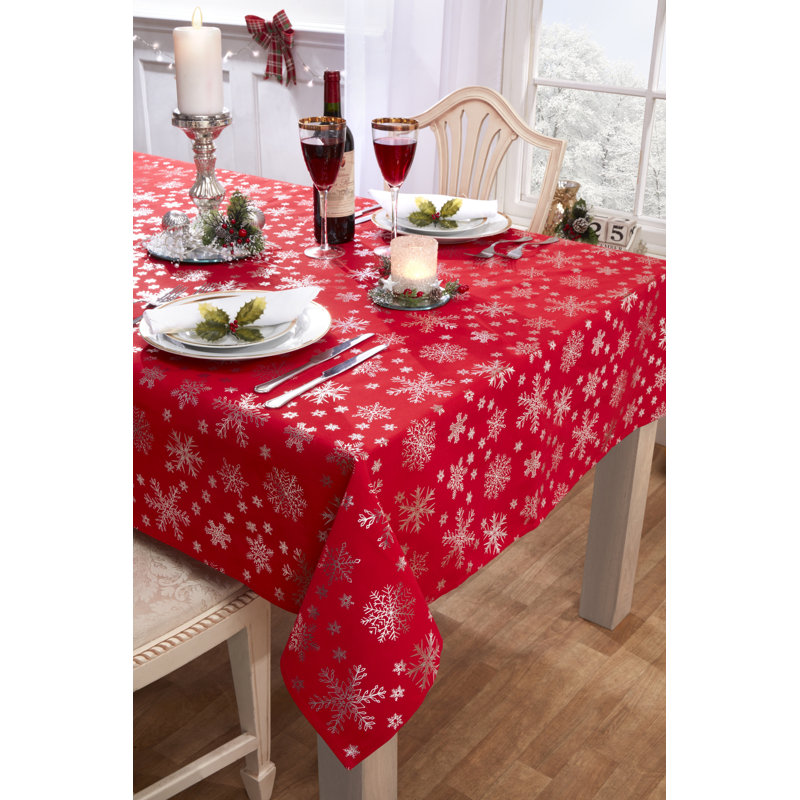 Alvaro Snowflake Tablecloth, 127cm W x 178cm L