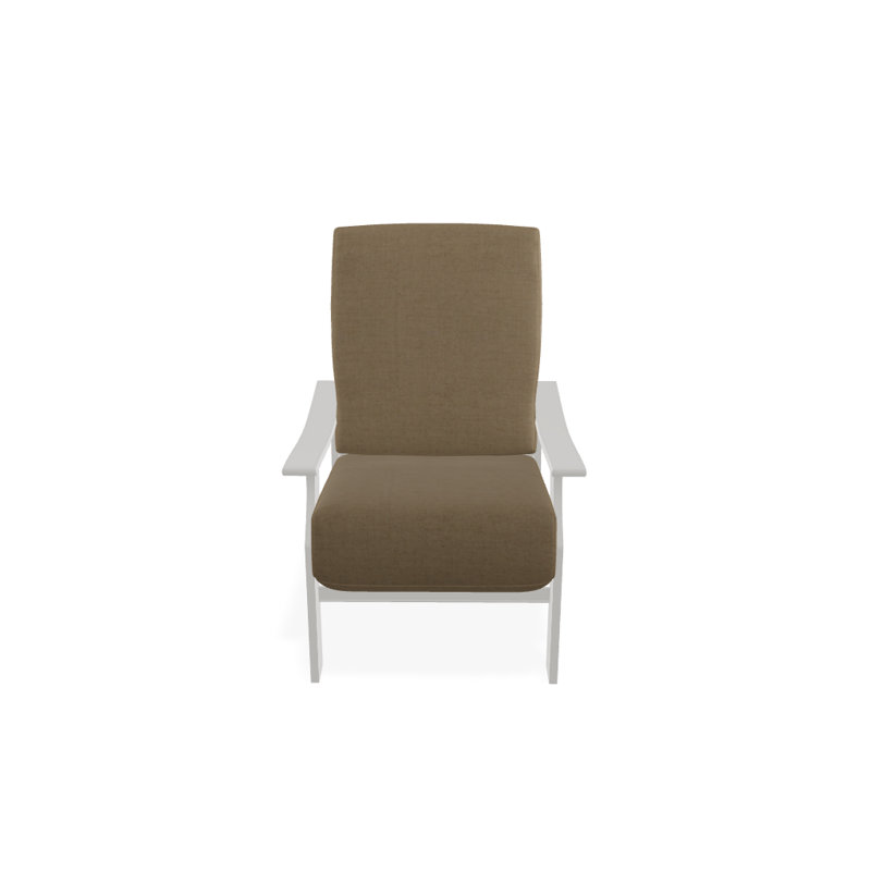 St. Catherine Outdoor Lounge Chair, Textured Snow, Wren