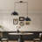 2-Light Black Dome Pendant Light for Kitchen, Dining Room, Bar, Cafe-128939430